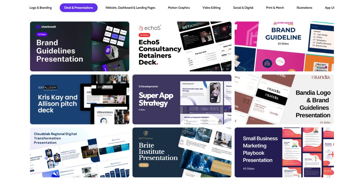 Draftss Portfolio showcasing various design and development work