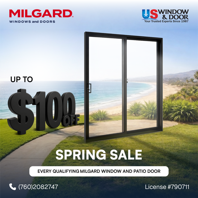 Social media ad for Milgard Windows and Doors Spring sale promotion created by Draftss