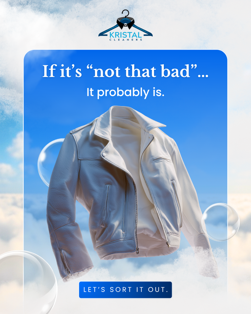 Instagram ad for Kristal Cleaners promoting professional garment cleaning services created by Draftss