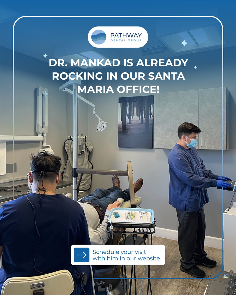 Pathway Dental Group social post welcoming Dr. Mankad, created by Draftss