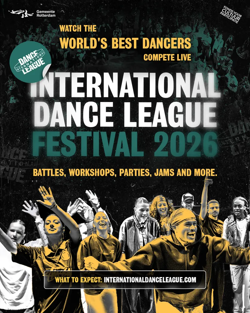 International Dance League Festival 2026 promotional poster, created by Draftss