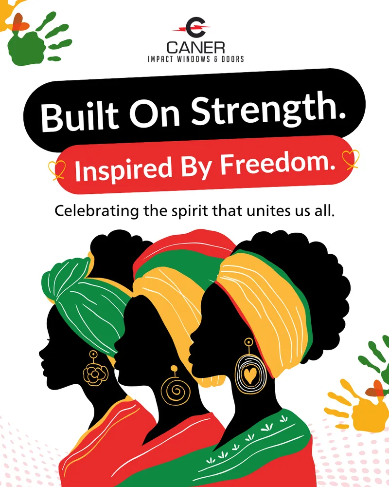 Community awareness campaign celebrating unity and strength by Caner Impact Windows, created by Draftss