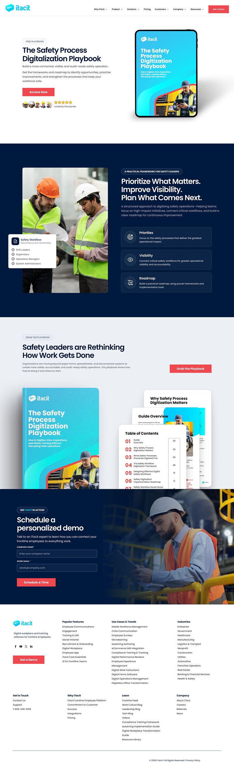 Custom website design for a work place safety company