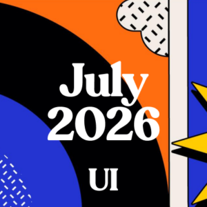 Colorful geometric pattern for July website UI highlights
