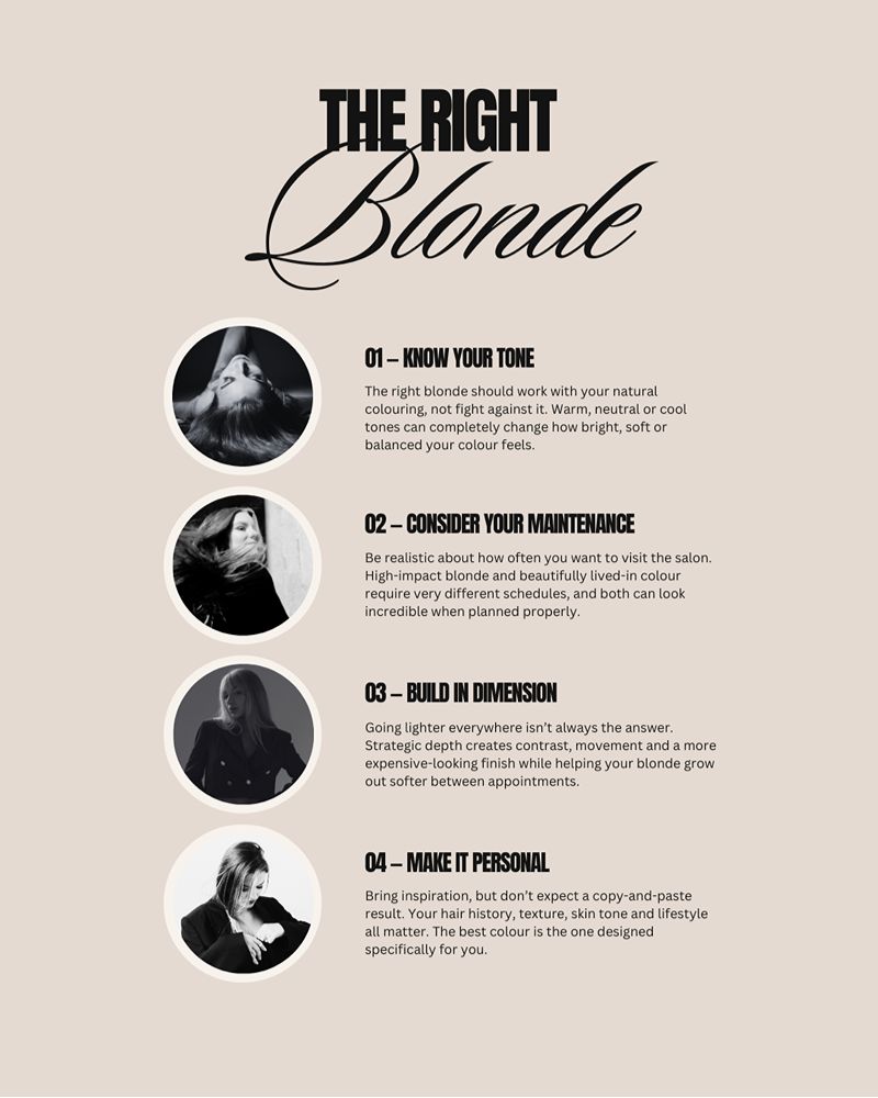 Blonde Hair color Guide Social Media post Design