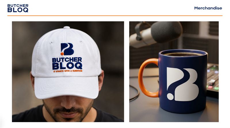 Butcher BloQ branded cap and coffee mug.
