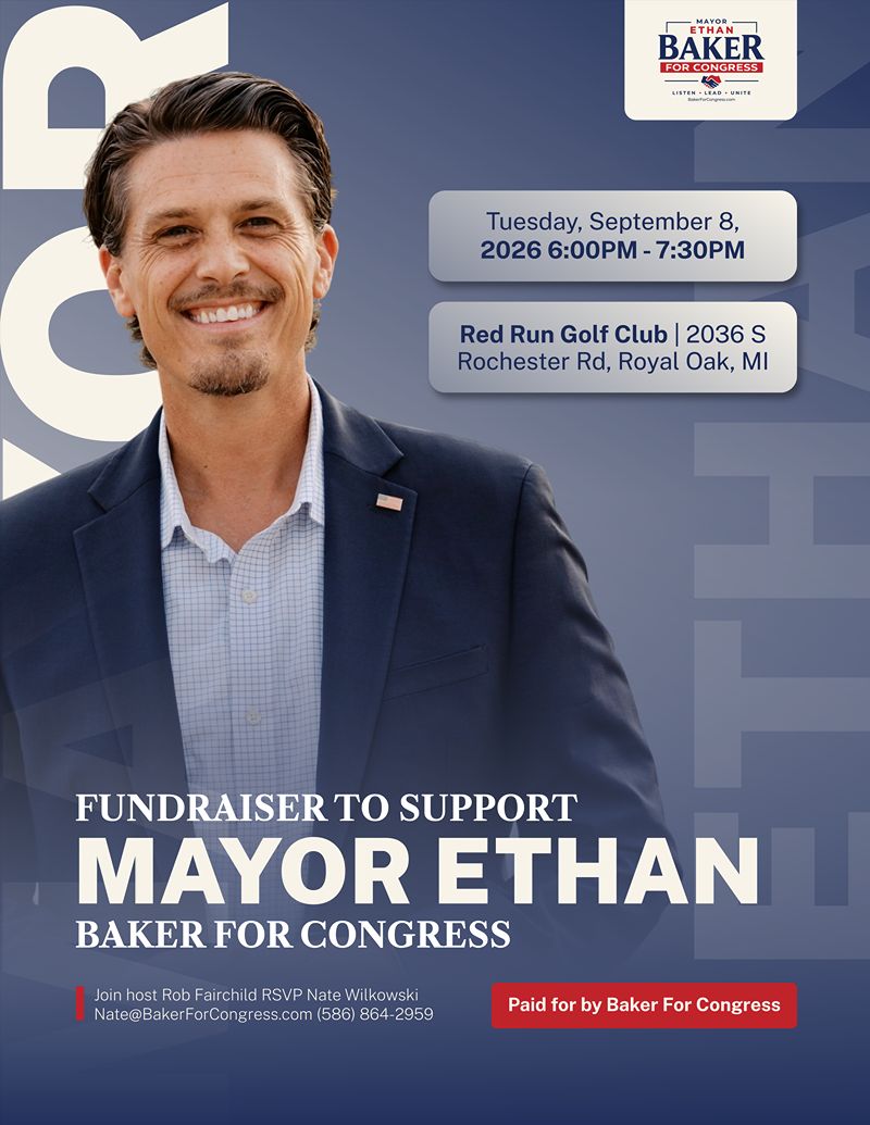 A Baker For Congress Fundraiser Social Media Design Featuring Ethan Baker