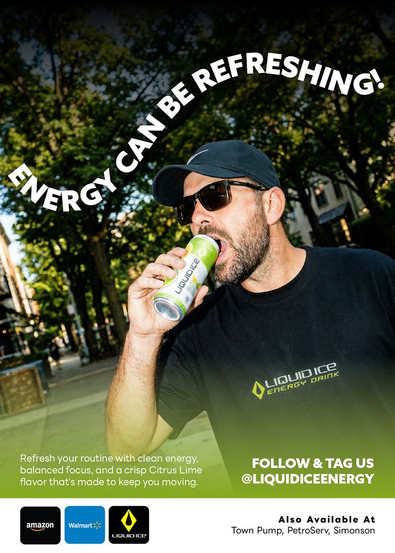 Liquid Ice Citrus Lime energy drink lifestyle card.