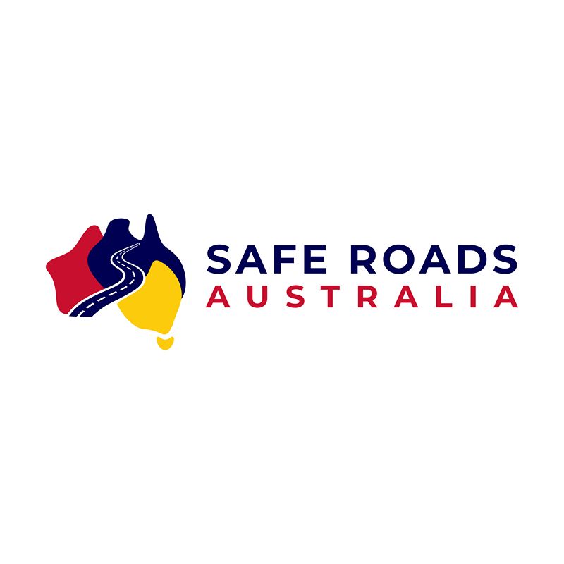 Safe Roads Australia logo with a road inside an Australia-shaped icon.